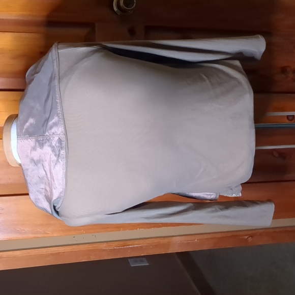 KAPALUA* long sleeve jacket top combo lace detail covered button closure mesh - Picture 7 of 17